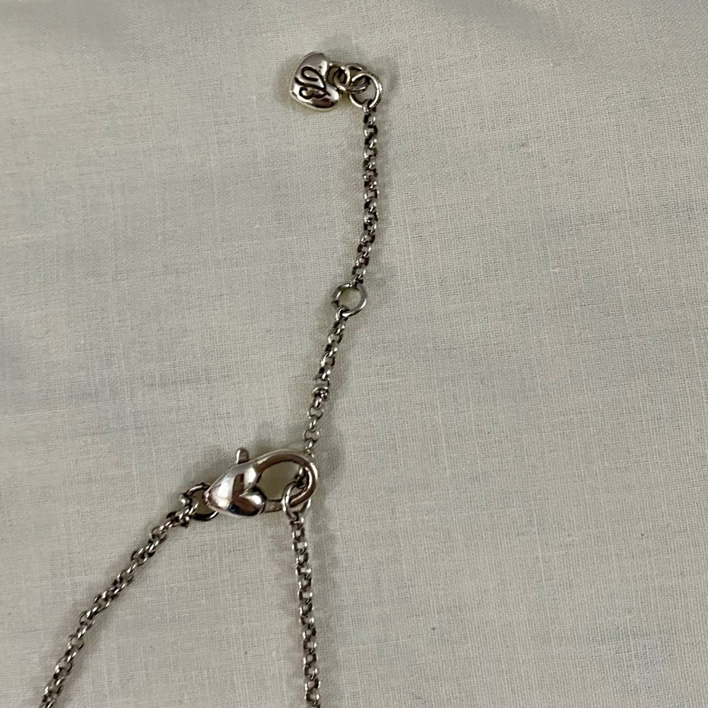 Brighton Be You The World Will Adjust Women Silver Purple Crystal Heart Necklace - Picture 8 of 12